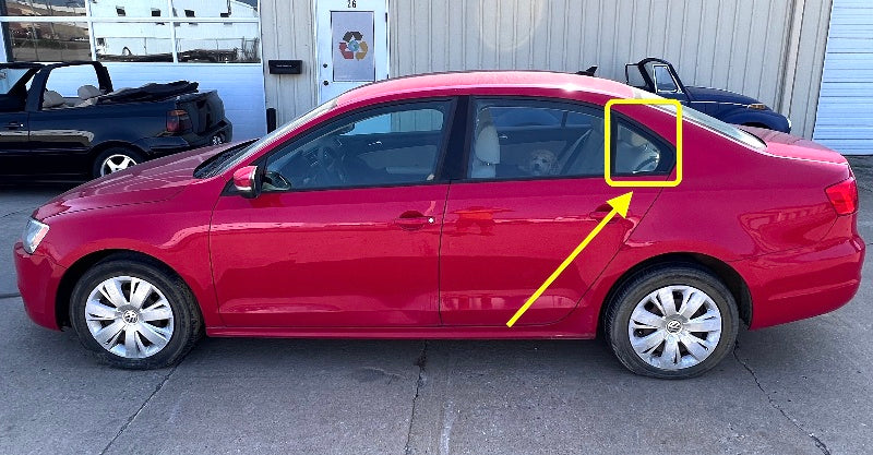 LH Rear Quarter Window Side Door Glass 11-18 VW Jetta Sedan MK6 ~ 5C6 845 213