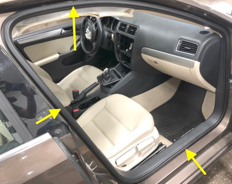 RH Front Door Opening Weather Stripping Seal 11-18 VW Jetta MK6 - 5C6 867 912 F