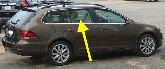 RH Rear Door Window Side Exterior Glass 09-14 VW Jetta Sportwagen MK5 MK6 Tinted