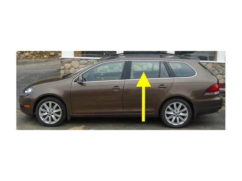 LH Rear Door Window Side Exterior Glass 09-14 VW Jetta Sportwagen MK5 MK6 -