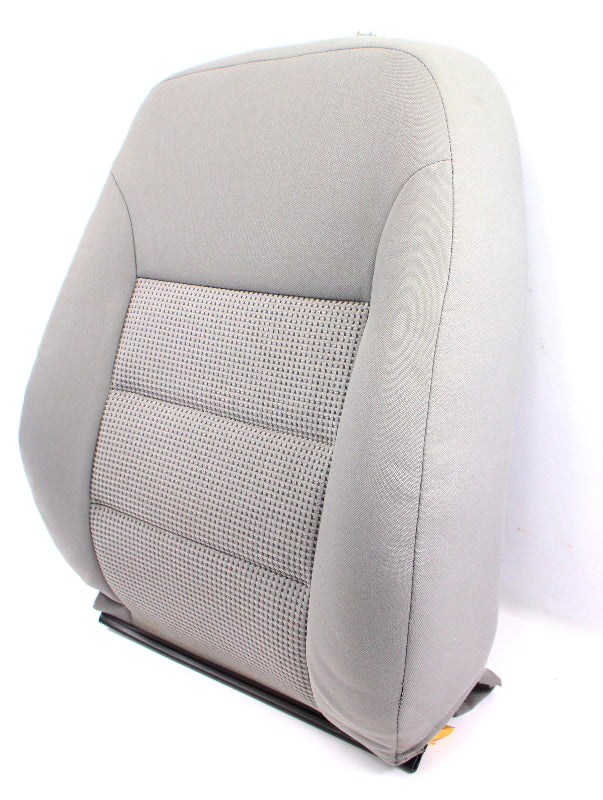 RH Front Seat Back Rest Cover & Foam 99-05 VW Jetta Golf MK4 - Grey Cloth