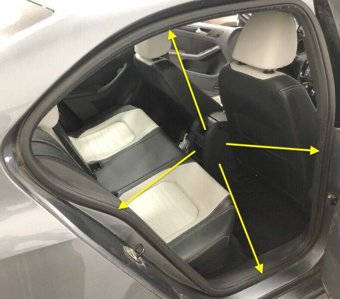 RH Rear Door Opening Weather Stripping Seal 11-18 VW Jetta MK6 - 5C6 867 914