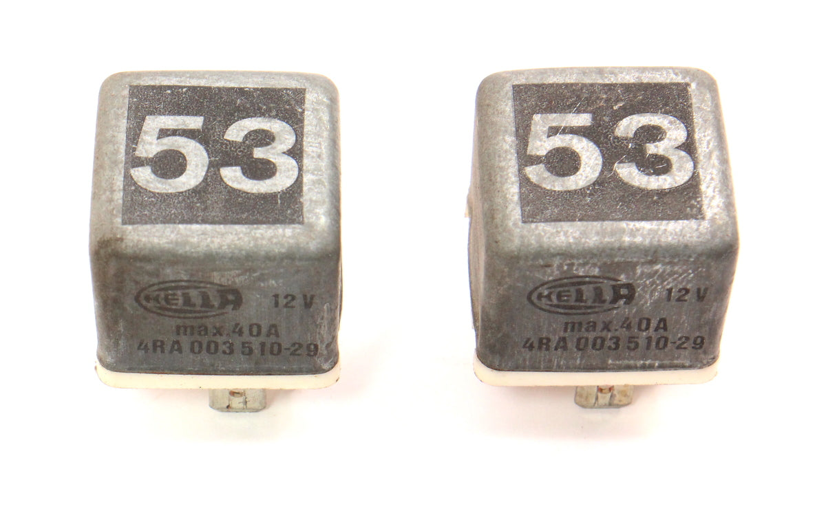 2x Relay 53 Multi Purpose Fog Horn Defrost Fuel Pump VW Audi ~ 141 951 253 B