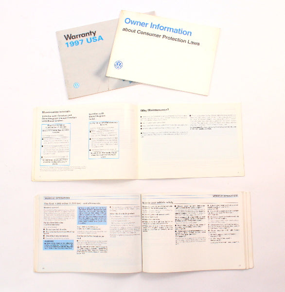 Owners Manual Books 1997 VW Passat B4 Wagon Sedan - Genuine Volkswagen