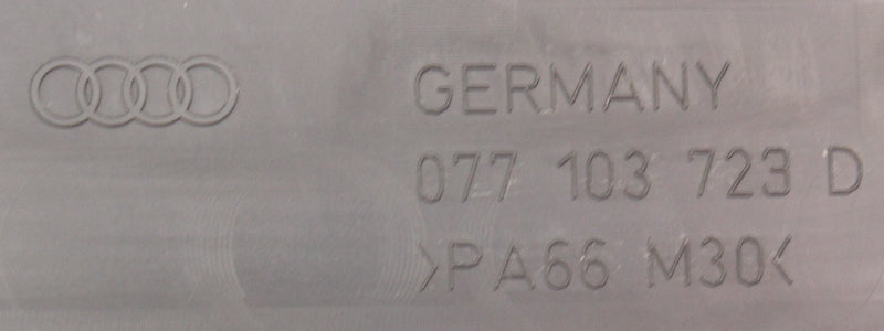 LH Plastic Engine Valve Cover Trim 00-03 Audi A8 S8 D2 - Genuine - 077 103 723 D