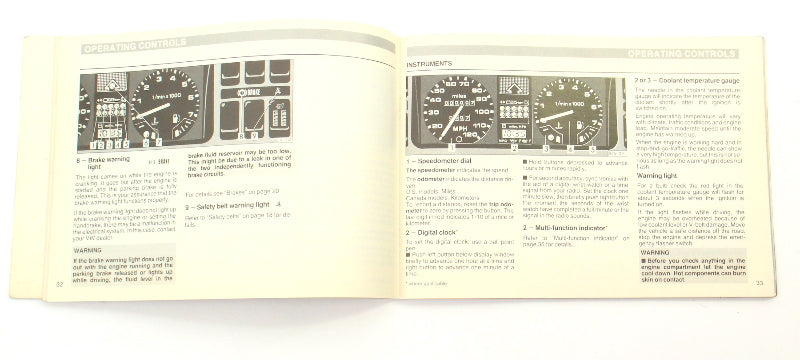1985 Volkswagen VW Jetta Owners Manual Book MK2 - Genuine