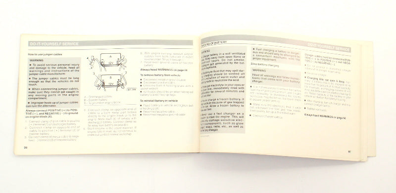 1986 Volkswagen VW Golf Owners Manual Book MK2 - Genuine