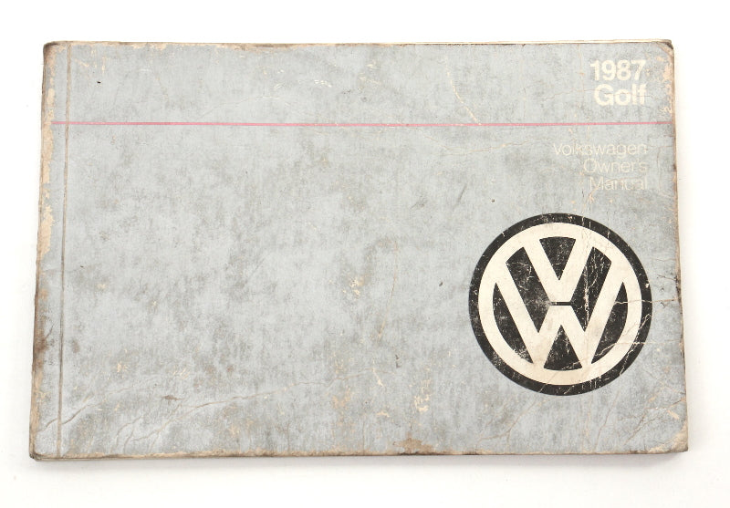 1987 Volkswagen VW Golf Owners Manual Book MK2 - Genuine