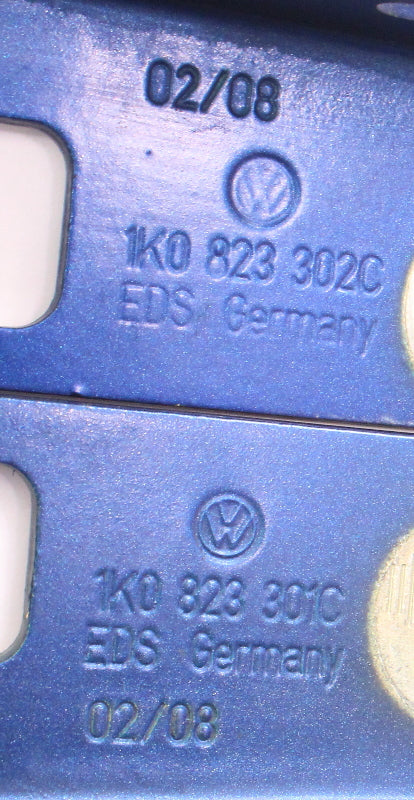 Hood Hinges 05-10 VW Jetta Rabbit GTI MK5 LC5J Blue - 1K0 823 301 C & 302 C