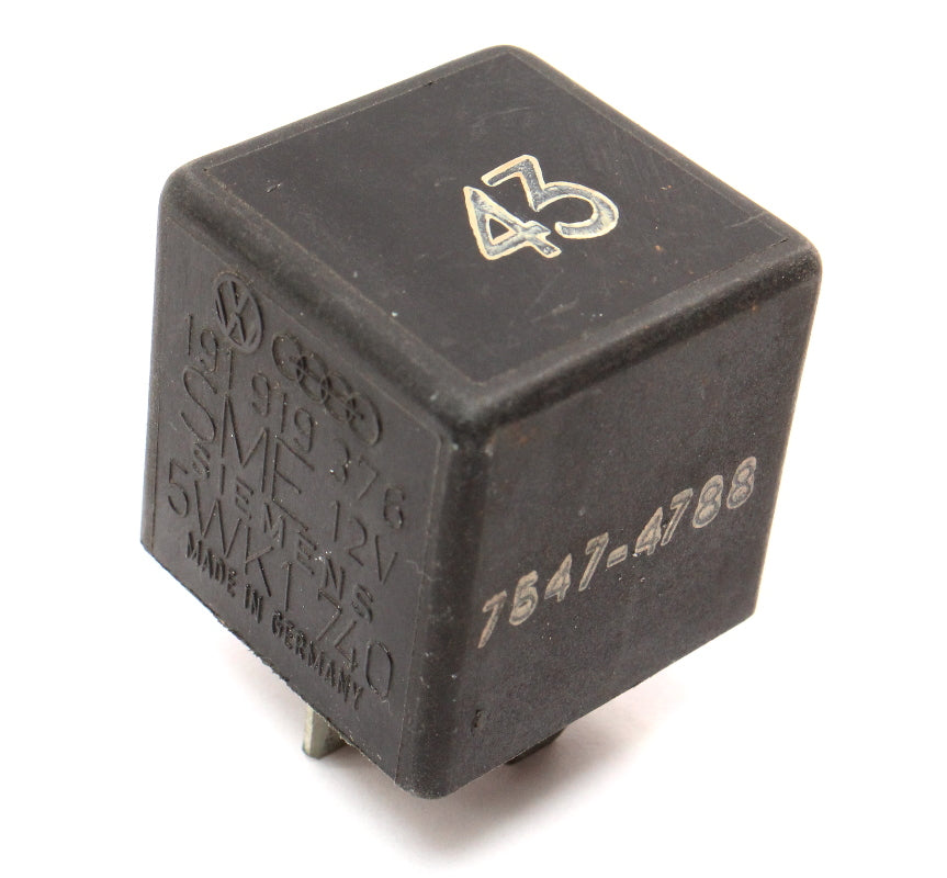 Engine Coolant Relay 43 VW Audi Jetta Golf Rabbit Vanagon Corrado - 191 919 376