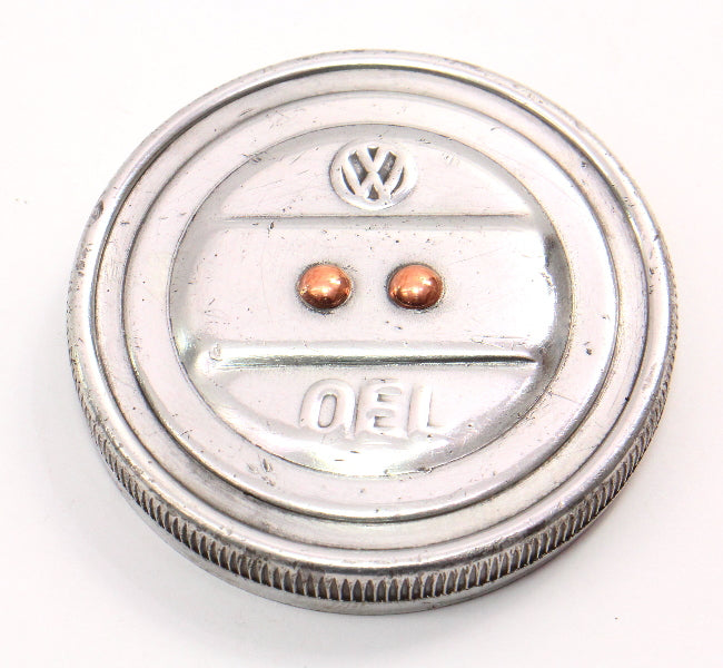 Vintage Aluminum Oil OEL Filler Cap Beetle Bus Ghia Aircooled VW ~ Genuine