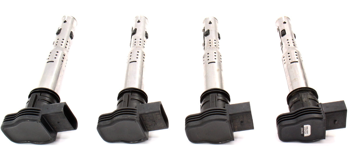 Set of 4 Ignition Coils VW Beetle Jetta GTI Eos Passat A4 TT Q5 ~ 07K 905 715 F