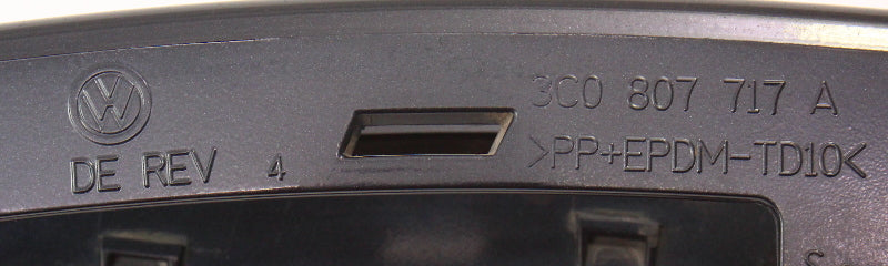 RH Bumper Side Marker Trim Molding 06-10 VW Passat B6 LC9X Black - 3C0 807 717 A