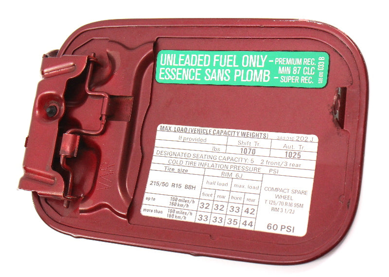 Gas Fuel Filler Door Cover Flap 95-97 VW Passat Wagon B4 LC3T Red 3A9 809 905 C