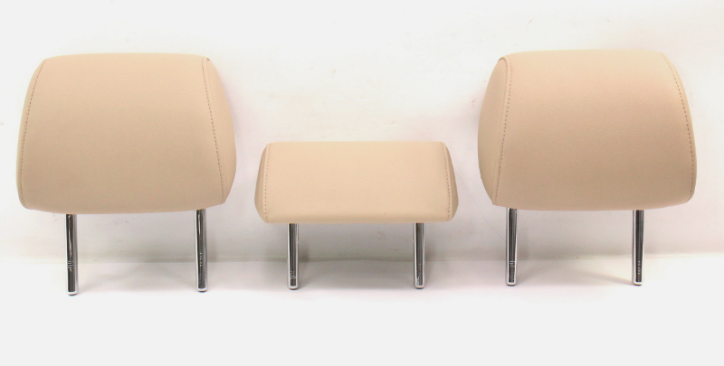 Rear Headrest Head Rest Set 02-05 Audi A4 S4 B6 Sedan Beige - Genuine