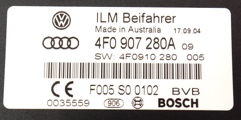 Onboard Power Supply Control Module 05-11 Audi A6 C6 - Genuine - 4F0 907 280 A