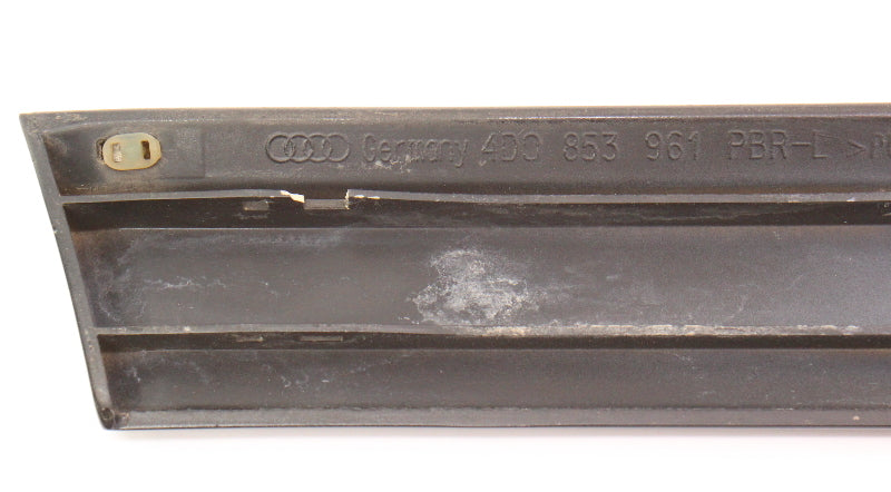 LH Rear Center Door Trim Molding 00-03 Audi A8 S8 D2 LY9B Black - 4D0 853 961