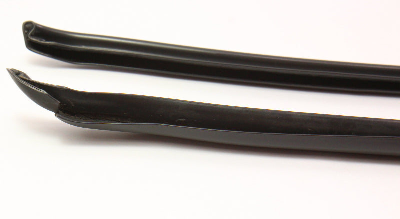 Windshield Trim Molding Drip Rail Set 80-93 VW Rabbit Cabriolet Convertible MK1