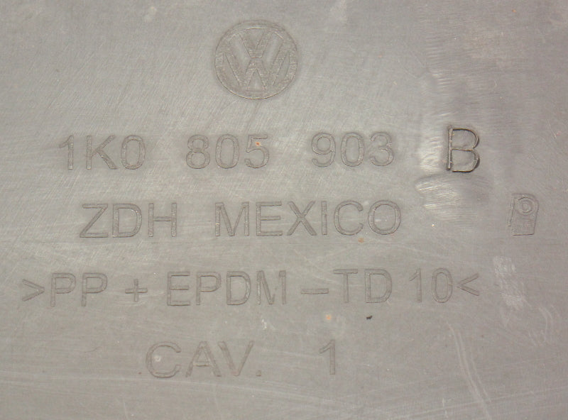 Front Bumper Lip Valence 05-10 VW Jetta GTI MK5 Lower Spoiler ~ 1K0 805 903 B ~