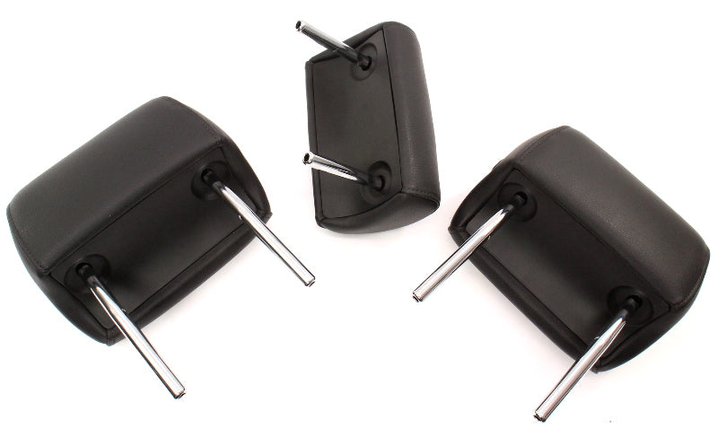 Rear Headrest Head Rest Set 02-05 Audi A4 S4 B6 Sedan Dark Gray Leather Genuine