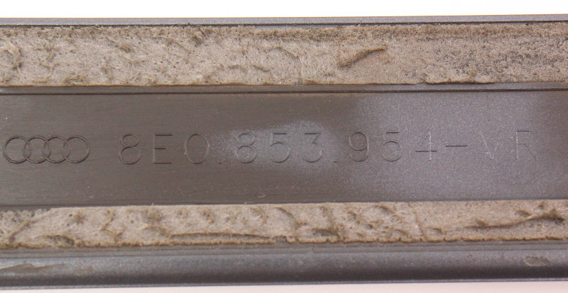 RH Front Center Door Molding Trim 02-08 Audi A4 B6 B7 LX7Z Grey - 8E0 853 954