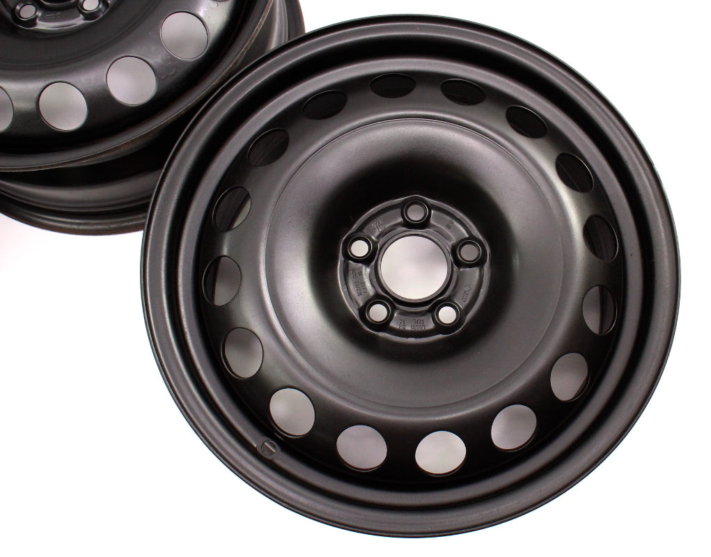 16" x 6.5 Spare Steel Wheel Set 5x100 99-05 VW Jetta Golf Beetle - 1J0 601 027 L
