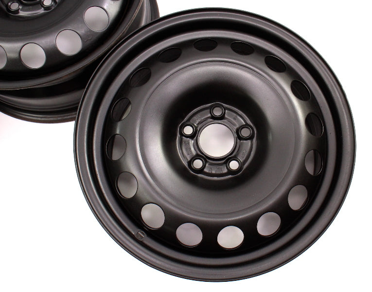 16" x 6.5 Spare Steel Wheel Set 5x100 99-05 VW Jetta Golf Beetle - 1J0 601 027 L