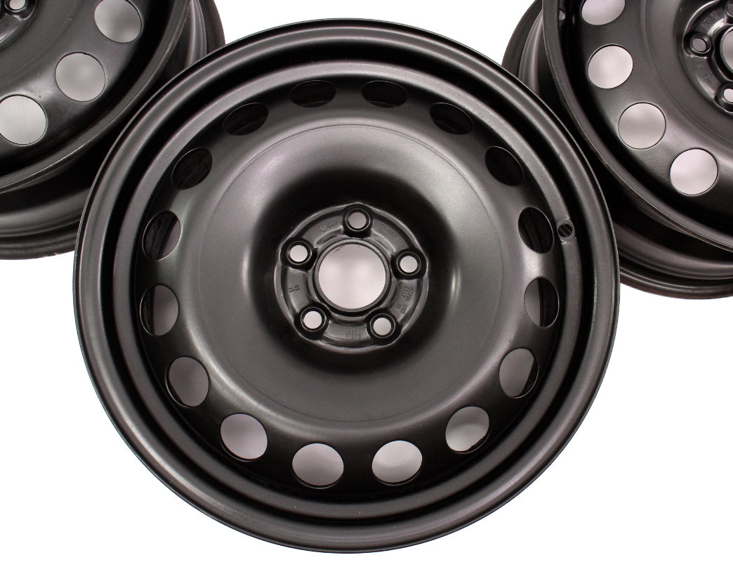16" x 6.5 Spare Steel Wheel Set 5x100 99-05 VW Jetta Golf Beetle - 1J0 601 027 L