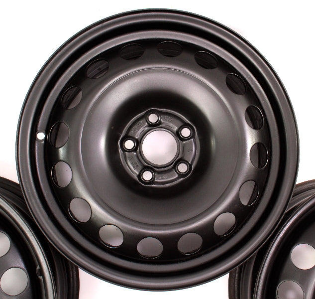 16" x 6.5 Spare Steel Wheel Set 5x100 99-05 VW Jetta Golf Beetle - 1J0 601 027 L