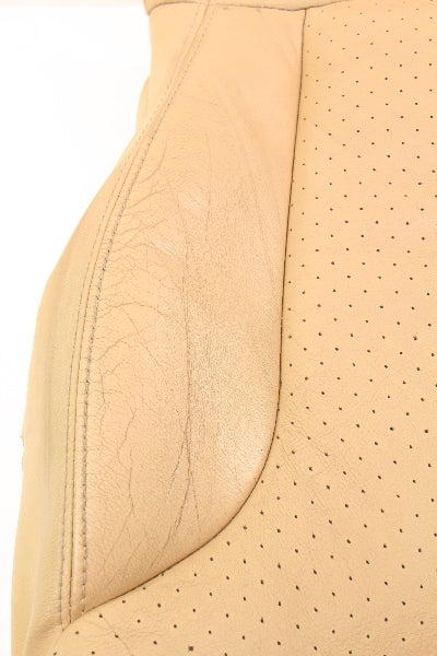 RH Front Seat Lower Cushion & Cover 06-10 VW Passat B6 - Beige Leather - Genuine