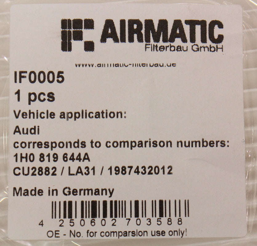 Air & Cabin Filter Set 98-05 VW Passat B5 - Airmatic 1H0 819 644 A / Mann C26168