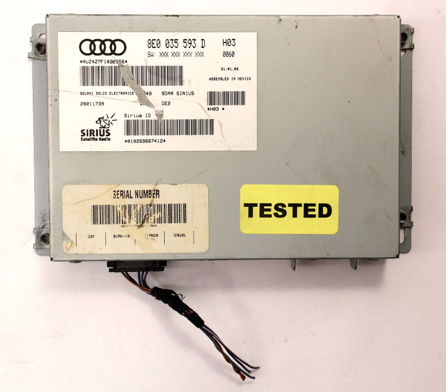 Sirius XM Radio Tuner Module VW Rabbit MK5 Passat Audi A3 A4 S4 - 8E0 035 593 D