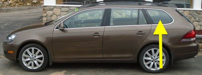 LH Rear Quarter Window Side Glass 09-14 VW Jetta Sportwagen ~ 1K9 845 297 AR