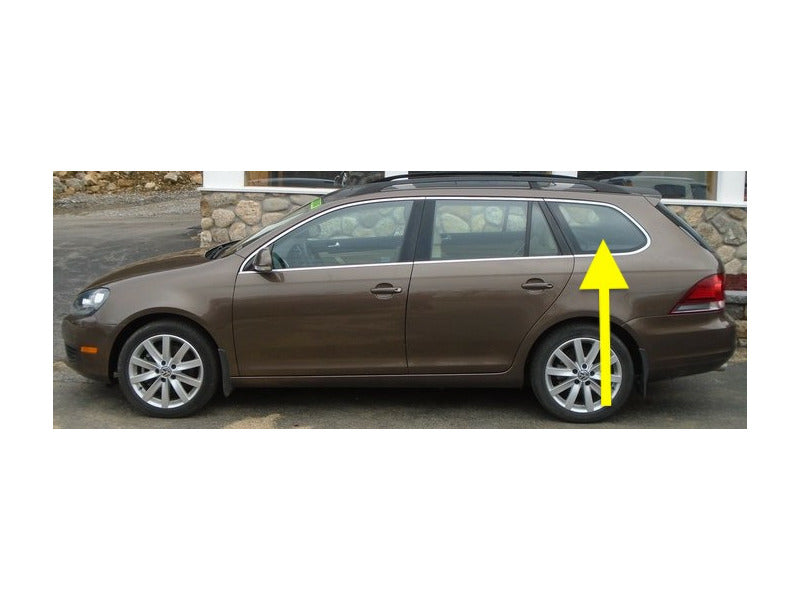 LH Rear Quarter Window Side Glass 09-14 VW Jetta Sportwagen ~ 1K9 845 297 AB