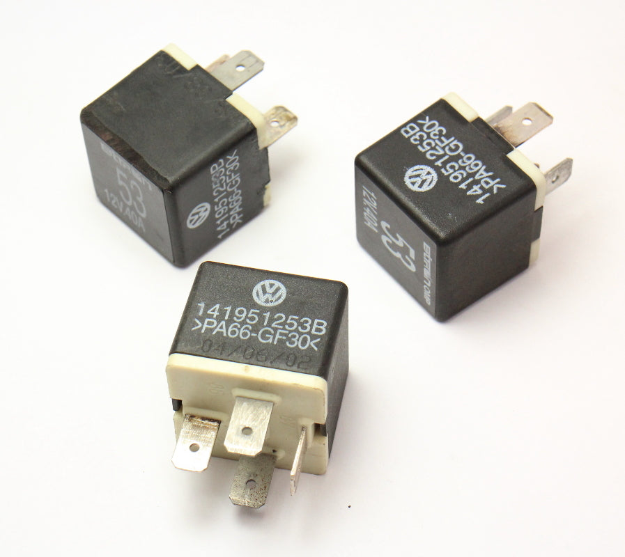 3x Relay 53 Multi Purpose Fog Horn Defrost Fuel Pump VW Audi - 141 951 253 B