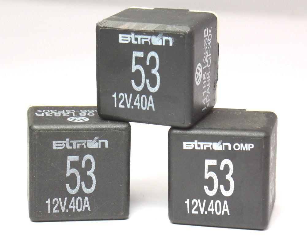 3x Relay 53 Multi Purpose Fog Horn Defrost Fuel Pump VW Audi - 141 951 253 B