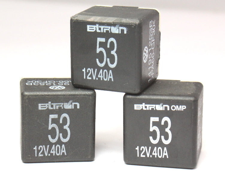 3x Relay 53 Multi Purpose Fog Horn Defrost Fuel Pump VW Audi - 141 951 253 B