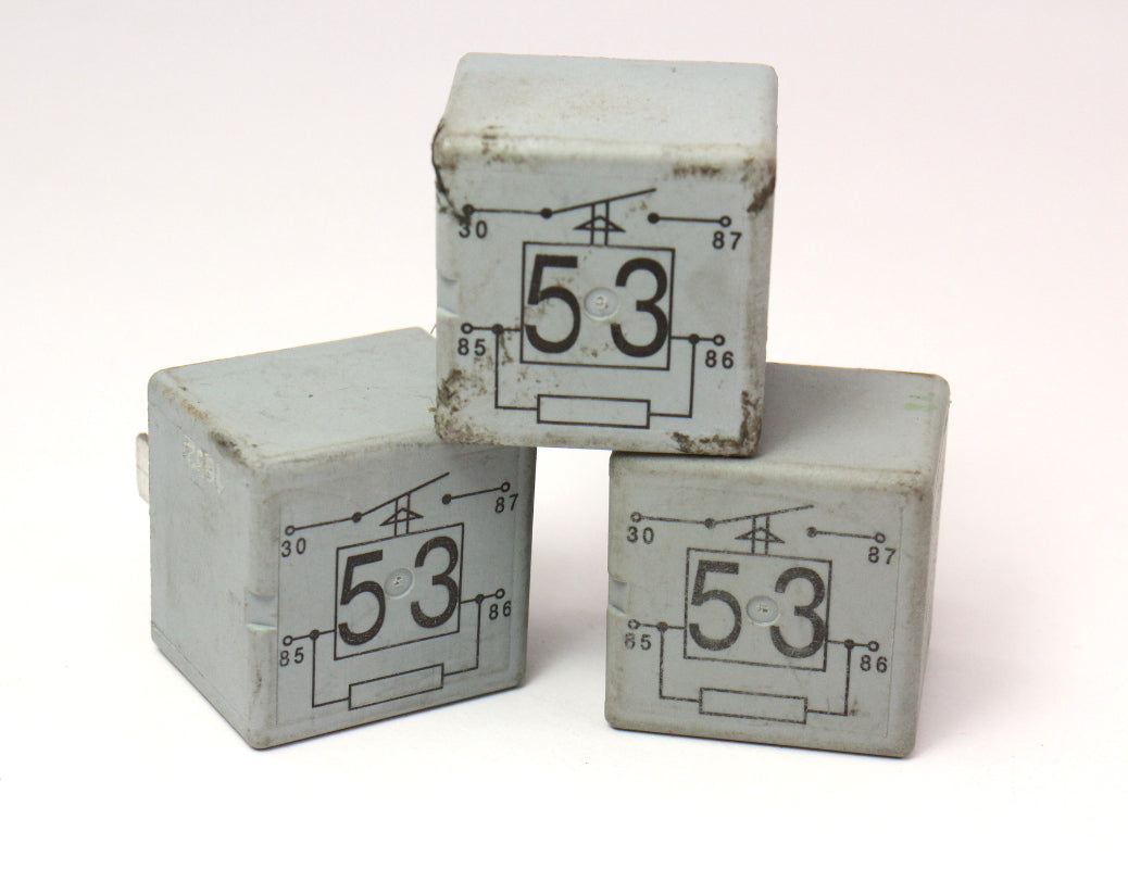 3x Relay 53 Multi Purpose Horn AC VW Jetta Golf Rabbit Passat - 141 951 253 B