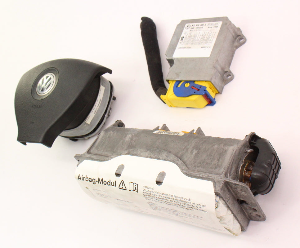 Airbag Set Dash Steering Wheel Module 05-06 VW Jetta MK5 - 1K0 880 201 H