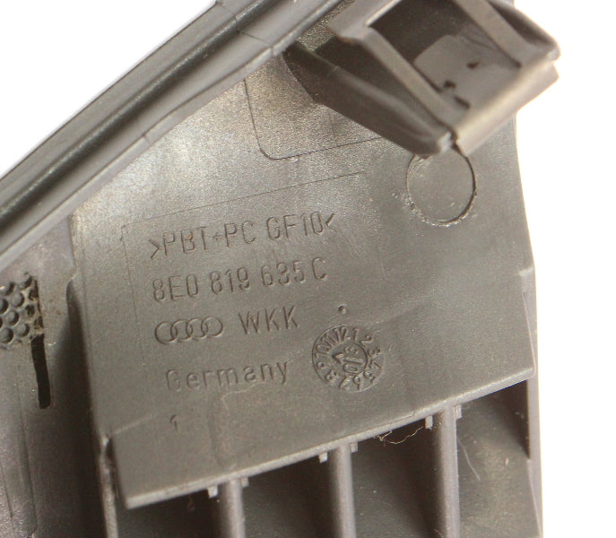 Dash Defrost Defog Vent 02-08 Audi A4 S4 B6 B7 Dark Grey - Genuine - 8E0 819 635 C