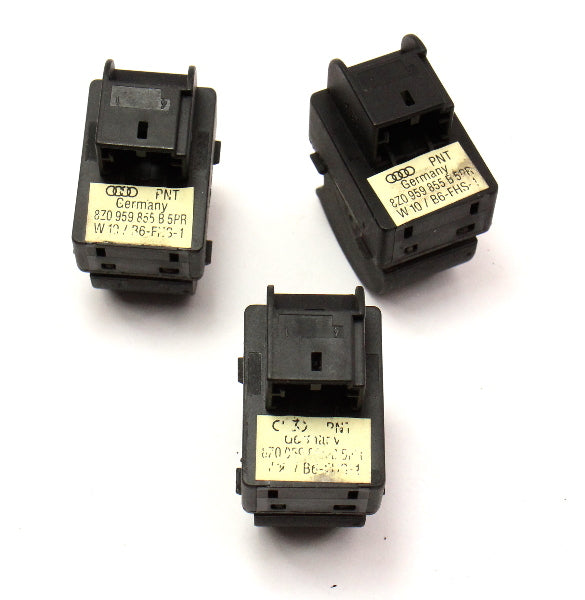 3x Window Switch Set 02-05 Audi A4 S4 B6 - Genuine - 8Z0 959 855 B