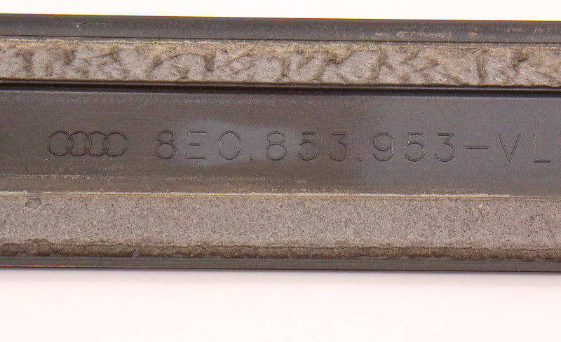 LH Front Center Door Molding Trim 02-05 Audi A4 B6 - LY9B Black - 8E0 853 953