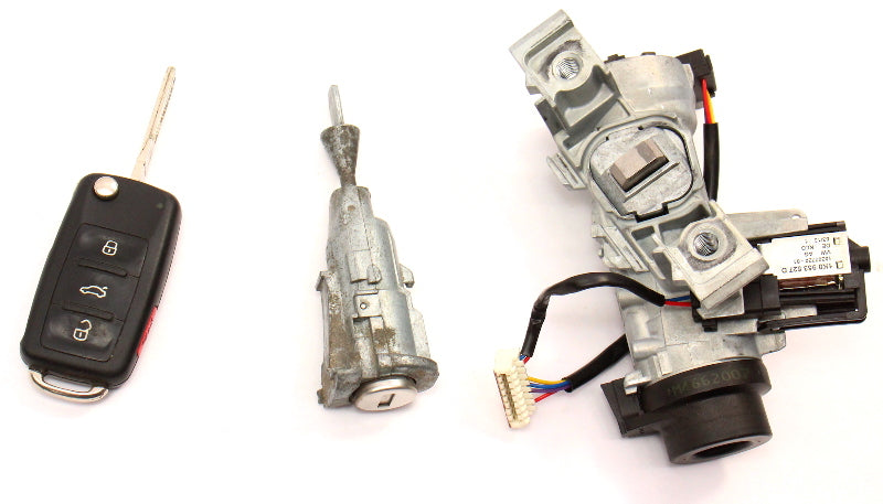 Lock Set Ignition Collar Door Key 10-14 VW Jetta Sportwagen MK6 - 1K0 905 851 B