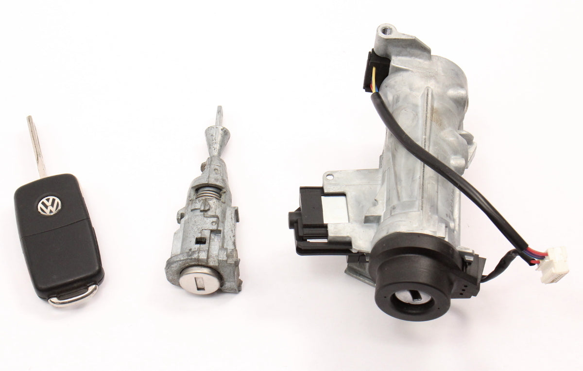 Lock Set Ignition Collar Door Key 10-14 VW Jetta Sportwagen MK6 - 1K0 905 851 B