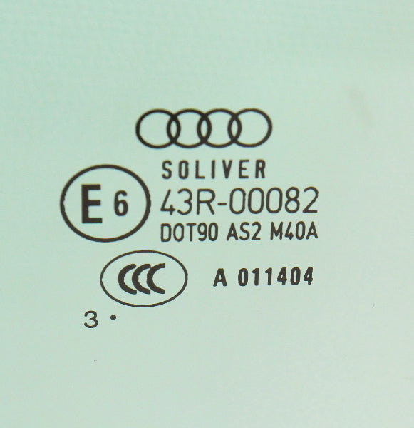 LH Front Side Door Window Exterior Glass 03-09 Audi A4 S4 Convertible B6 B7