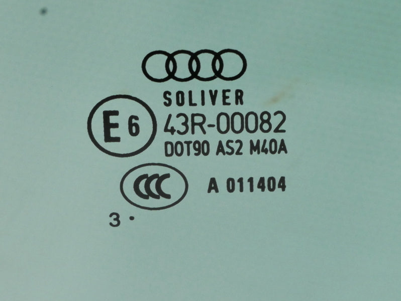 LH Rear Side Window Exterior Glass 03-09 Audi A4 S4 Convertible Cabriolet B6 B7