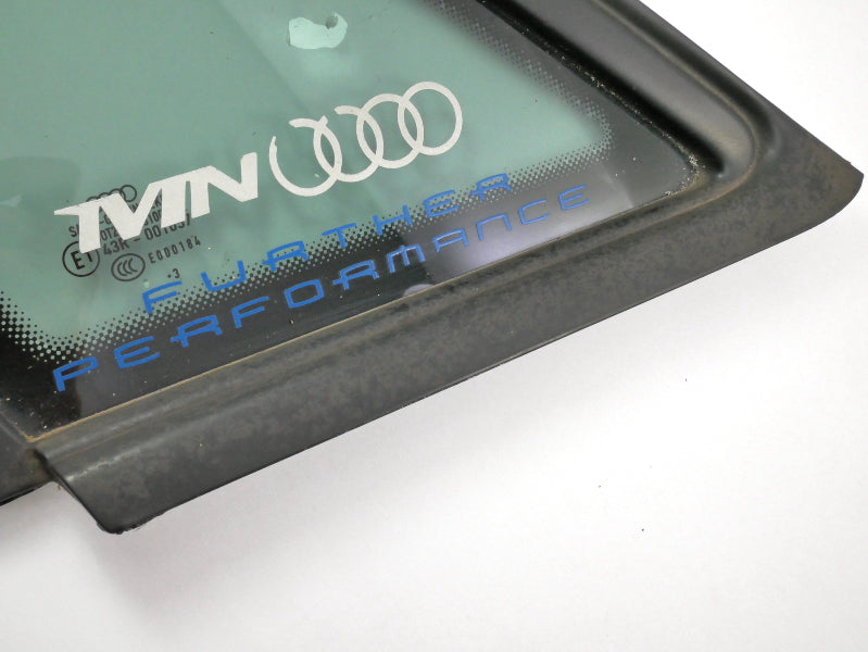 LH Rear Quarter Window Small Side Glass 02-05 Audi A4 B6 Black Trim ~ Genuine