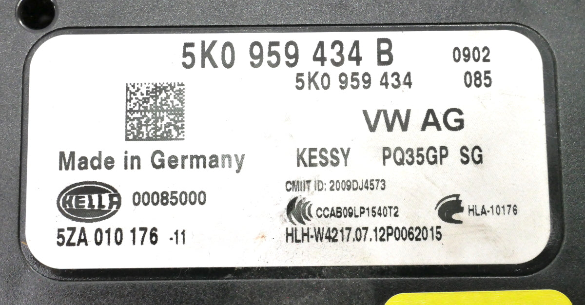 Keyless Entry Kessy Module VW Jetta Golf MK6 Eos Beetle Q3 Genuine 5K0 959 434 B