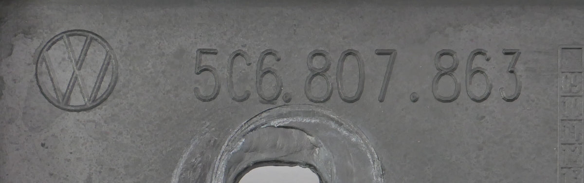 Rear Bumper Mount Bracket Set 11-14 VW Jetta MK6 - Genuine - 5C6 807 393 394 863