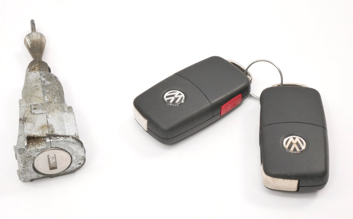 Ignition Keys Door Lock Set 11-14 VW Jetta Sedan MK6 - Genuine - 5C6 837 167 A